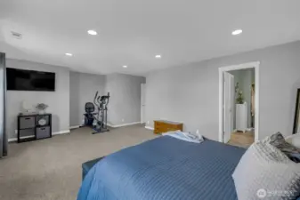 Area for dresser or fitness equipment.