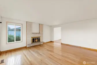 Warm up to the Cozy Wood Fireplace