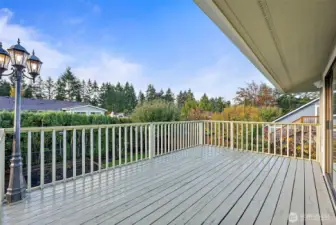 HUGE Deck off Primary Suite & Dining Room Overlooking the Lush Landscape