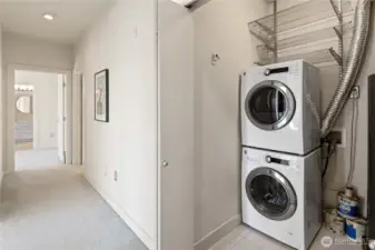 Full size washer/dryer in-unit.