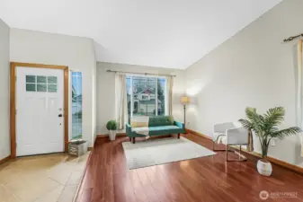 Entrance of home with living area