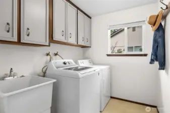 Laundry room complete sink and storage