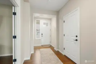 Entry way with great storage and privacy to the living area.