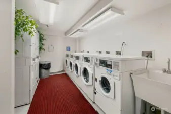 Laundry area, this are is about to get a major update with cash free machines!
