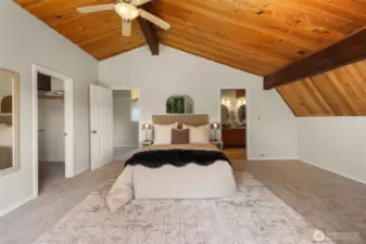 Beautiful Primary Bedroom; walk-in closet on the left, Full Bathroom on the right