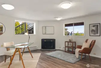 Lower Floor Living Room with water views