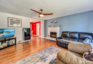 Living room from the front entry