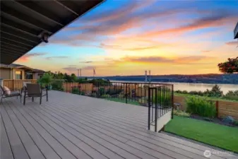 This expansive trex decking gives you private space to take in and enjoy these views all year long.