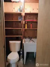 1/2 bath in shop area