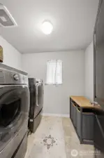 Laundry room. Washer and dryer stay
