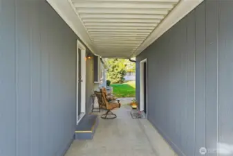 Breezeway to private Backyard