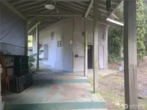 Covered entry area main house