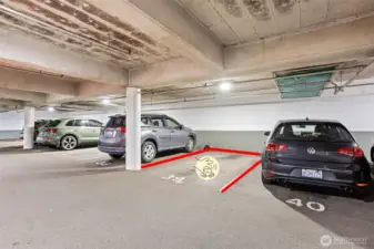 Secure garage parking. Deeded space #39—an easy-to-park spot, included in the sale.