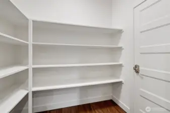 The pantry off of the kitchen will make sure of that.