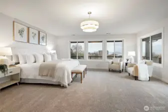 Oversized primary suite on 2nd level