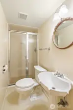 Here is the 3/4 Bath in the lower level.