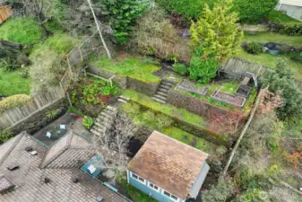 Terraces yard with lots of room to garden!