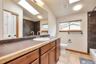 Primary bath with skylight