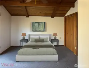 Visual Staging of Primary Bedroom.