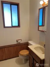 Half bath on the ground floor.