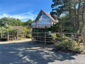 Thoughtfully landscaped. gives this home privacy.