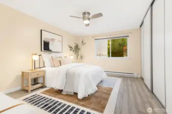 Guest bedroom #1, complete with closet inserts