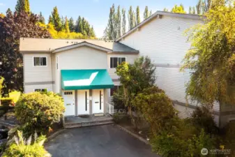 Exterior Photo of your unit.  This building is 3 stories, but #B20 (far right) is main level entry - no going up or down once you walk through the front door