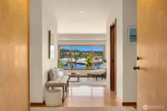 Your front entry that looks straight out to the ferries and Eagle Harbor