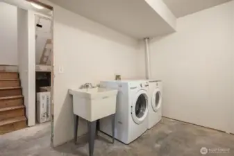 Downstairs laundry room