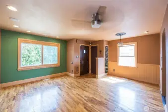 Ample lighting, Ceiling fan & Surround sound!