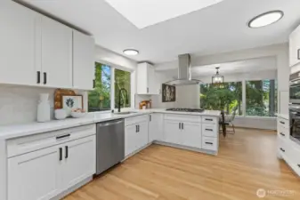 Gas cooktop, SS appliances, quarts counters and new cabinets. Start cooking up a storm in this stunning new kitchen!