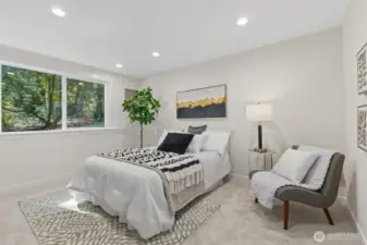 Downstairs bedroom #4 has a huge walk-in-closet space ready for your closet system of choice.