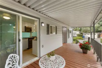 Enjoy your favorite beverage on this spacious, covered patio. It is quiet and private