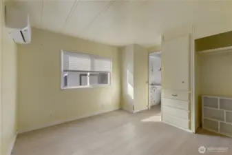 The second bedroom also has it's own mini split