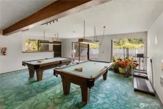 Recreation room and exercise area at the clubhouse