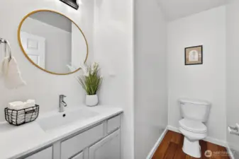 Convenient main floor powder room