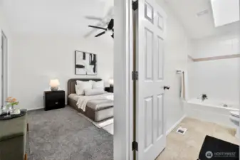 Primary suite and bathroom