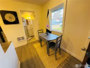 Eating area! With bathroom off the Kitchen!
