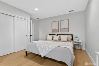 Downstairs basement apartment bedroom.