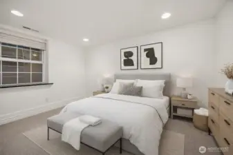 Virtually staged - Downstairs bedroom