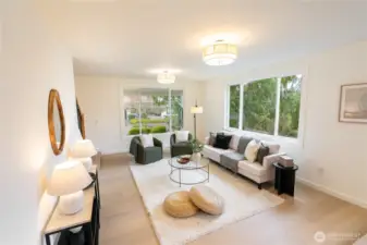 Lots of natural light throughout.