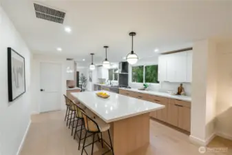 Big, new, beautiful chef's kitchen.