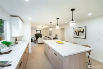 Big island becomes center of the home.