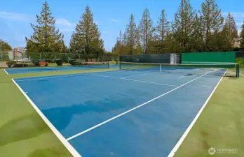 Tennis rackets and golf carts a common site in this community.