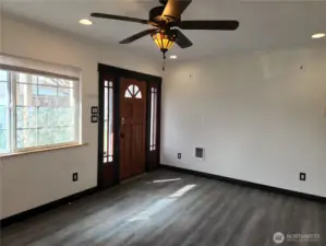 Entry way to living room.