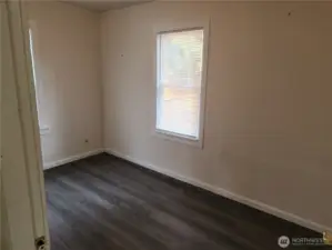 Bedroom 2 window faces out to the back yard