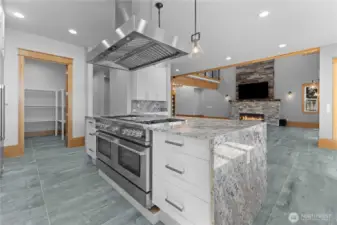 Pantry with room for freezer.