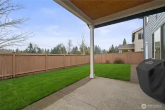 Expansive covered back patio