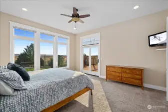 Primary bedroom with private deck access