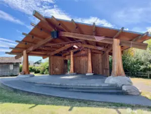 Center stage at adjacent public park